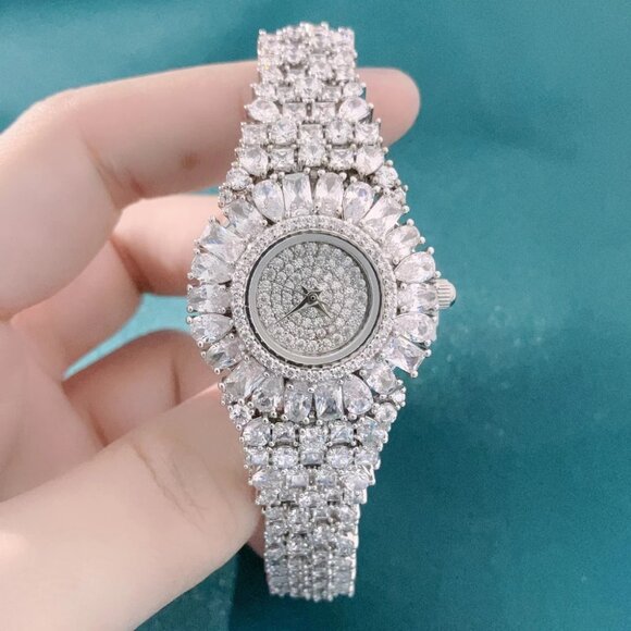 Women's Cubic Zircon Crystal Bracelet Watch - Picture 3 of 5